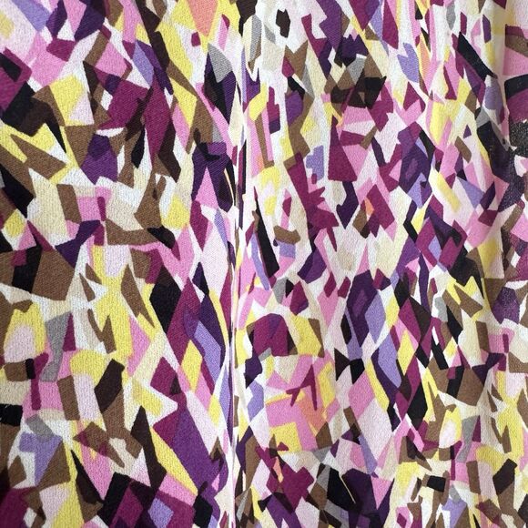 Diane Von Furstenberg Slip Dress Sz 6 100% Silk Colorful AbstractPrinted Bodycon - Picture 12 of 15